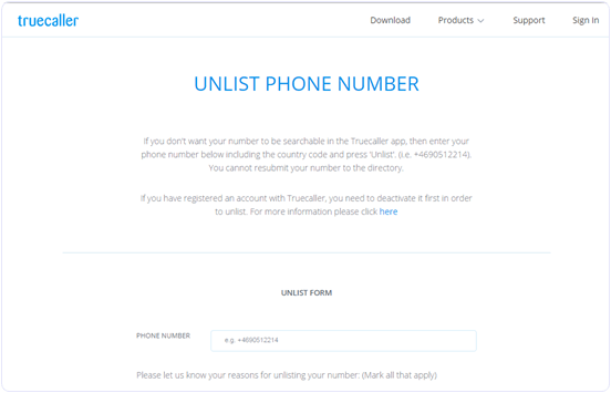 How to Unlist / Delete Numbers from the Truecaller Directory List