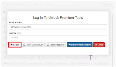 License Key Premium Free FB Toolkit