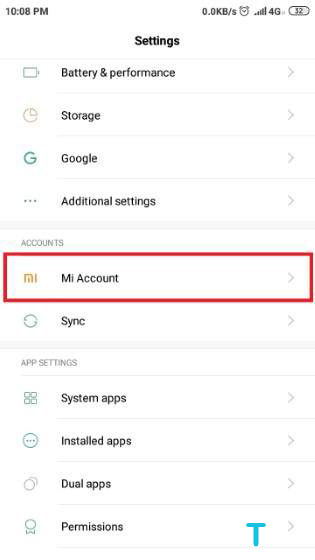 How to Delete a Mi Account 1