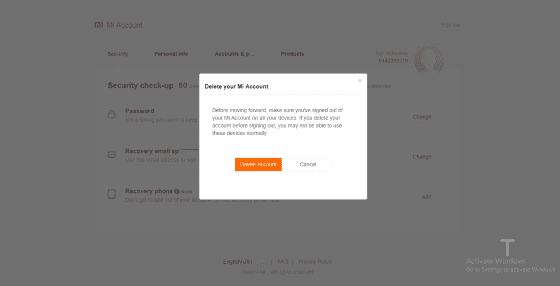 How to Delete a Mi Account 10