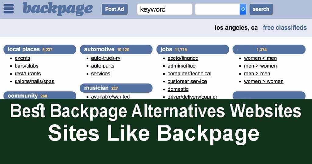 Backpage than sites better Backpage Alternatives