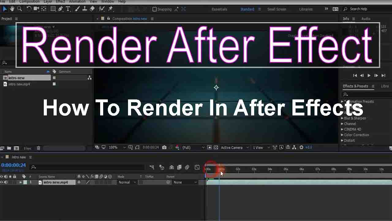 after effects render mp4 without media encoder