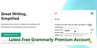 Latest Free Grammarly Premium Account