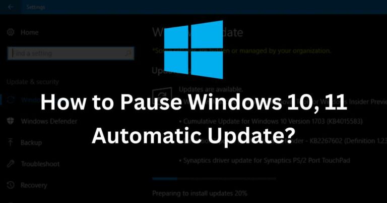 How to Pause Windows 10 Automatic Update