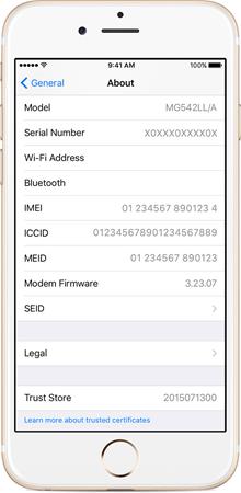 Check the IMEI similarity on the iPhone system, physical, and box