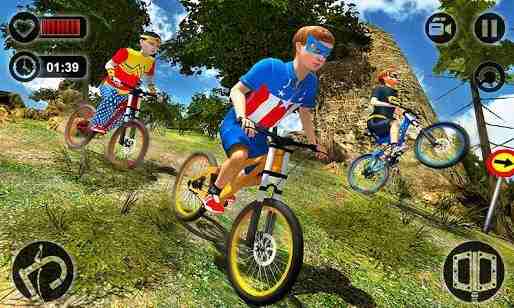 Downhill Superhero Kids Bicycle Rider MTB Cycle