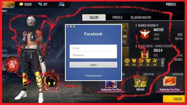 Free FF Account FB Login Version