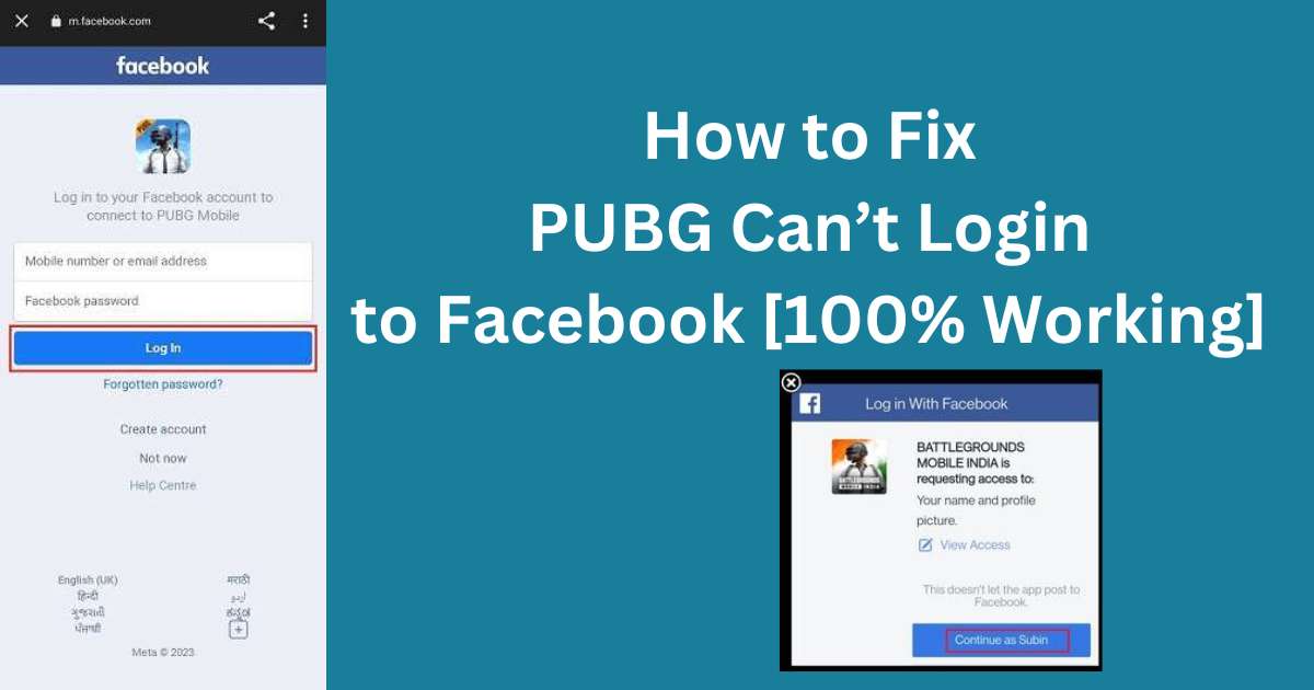 How to Fix PUBG Can't Login to Facebook [100% Working]