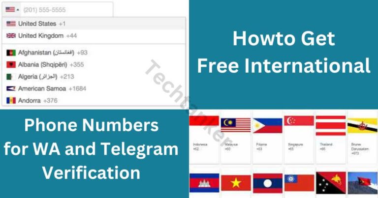 How to Get Free International Numbers for WA and Telegram